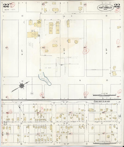 Sanborn Fire Insurance Map from Port Angeles, Clallam County, Washington (1949), Sheet #0022 - Complete Map Set gallery image, historic Sanborn map, vintage wall art, Washington Washington