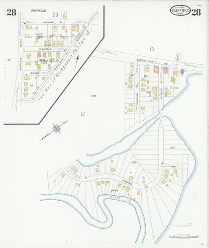 Sanborn Fire Insurance Map from Fairfield, Fairfield County, Connecticut (1930), Sheet #0028 - Complete Map Set gallery image, historic Sanborn map, vintage wall art, Connecticut Connecticut