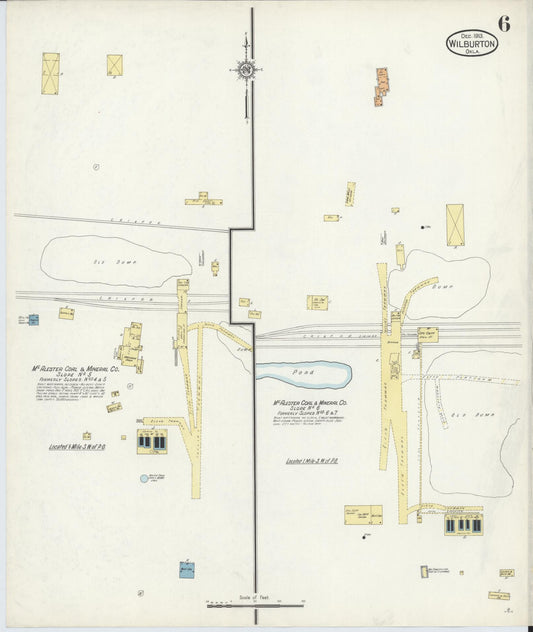 Sanborn Fire Insurance Map from Wilburton, Latimer County, Oklahoma (1913), Sheet #0006 - Historic Sanborn Fire Insurance Map Print, vintage old map wall art, antique decor, genealogy gift, Oklahoma Oklahoma map
