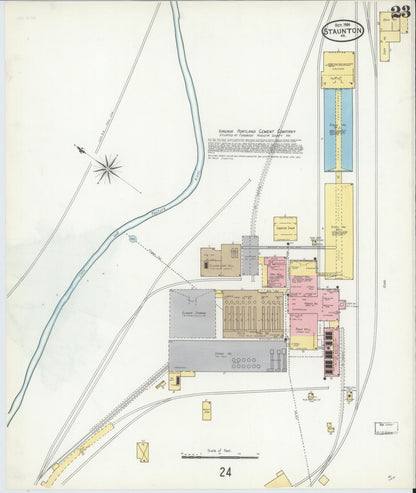 Sanborn Fire Insurance Map from Staunton, Independent Cities, Virginia (1904), Sheet #0023 - Complete Map Set gallery image, historic Sanborn map, vintage wall art, Virginia Virginia