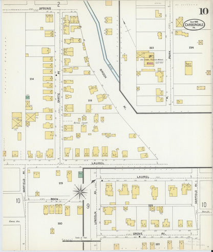 Sanborn Fire Insurance Map from Carbondale, Lackawanna County, Pennsylvania (1903), Sheet #0010 - Complete Map Set gallery image, historic Sanborn map, vintage wall art, Pennsylvania Pennsylvania