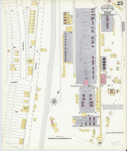 Sanborn Fire Insurance Map from Rochester, Beaver County, Pennsylvania (1908), Sheet #0024 - Complete Map Set gallery image, historic Sanborn map, vintage wall art, Pennsylvania Pennsylvania