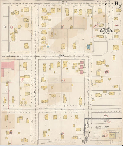 Sanborn Fire Insurance Map from Forest Grove, Washington County, Oregon (1939), Sheet #0011 - Complete Map Set gallery image, historic Sanborn map, vintage wall art, Oregon Oregon