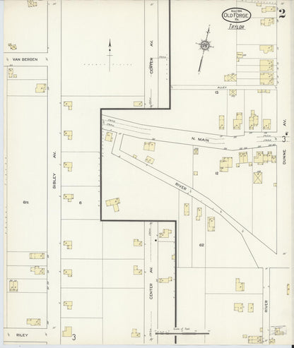 Sanborn Fire Insurance Map from Old Forge, Lackawanna County, Pennsylvania (1914), Sheet #0002 - Historic Sanborn Fire Insurance Map Print, vintage old map wall art, antique decor, genealogy gift, Pennsylvania Pennsylvania map