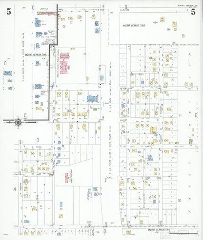 Sanborn Fire Insurance Map from Mount Vernon, Lawrence County, Missouri (1951), Sheet #0005 - Historic Sanborn Fire Insurance Map Print, vintage old map wall art, antique decor, genealogy gift, Missouri Missouri map