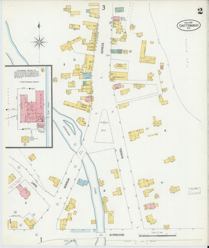Sanborn Fire Insurance Map from Chittenango, Madison County, New York (1900), Sheet #0002 - Complete Map Set gallery image, historic Sanborn map, vintage wall art, New York New York