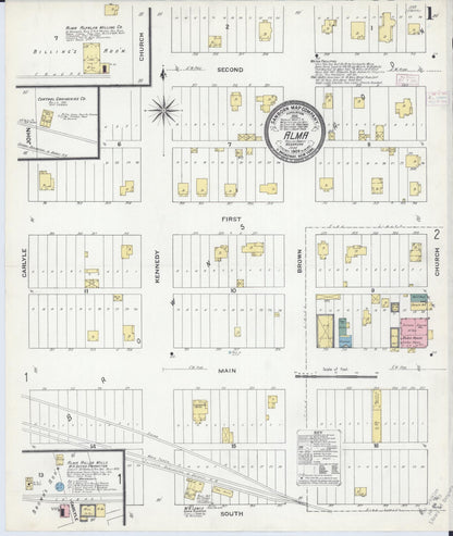 Sanborn Fire Insurance Map from Alma, Harlan County, Nebraska (1909), Sheet #0001 - Complete Map Set gallery image, historic Sanborn map, vintage wall art, Nebraska Nebraska