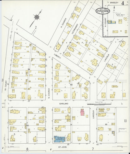 Sanborn Fire Insurance Map from Sturgeon Bay, Door County, Wisconsin (1919), Sheet #0004 - Complete Map Set gallery image, historic Sanborn map, vintage wall art, Wisconsin Wisconsin