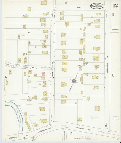 Sanborn Fire Insurance Map from Mamaroneck, Westchester County, New York (1912), Sheet #0011 - Complete Map Set gallery image, historic Sanborn map, vintage wall art, New York New York