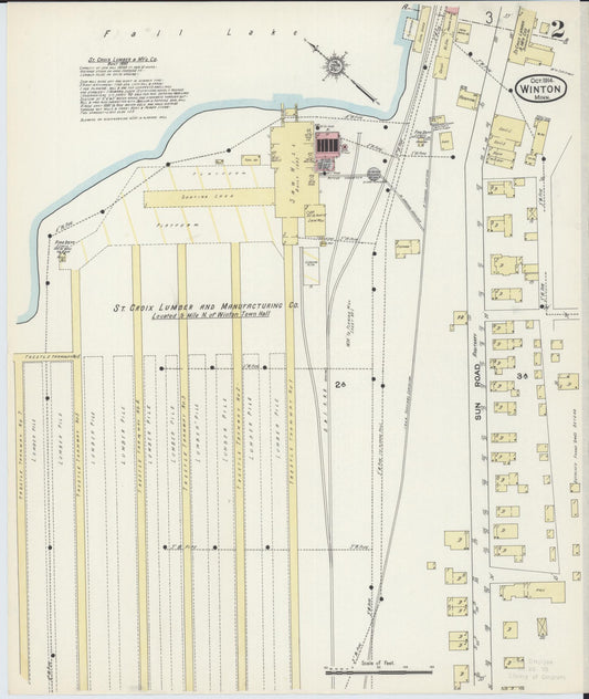 Sanborn Fire Insurance Map from Winton, Saint Louis County, Minnesota (1914), Sheet #0002 - Historic Sanborn Fire Insurance Map Print, vintage old map wall art, antique decor, genealogy gift, Minnesota Minnesota map