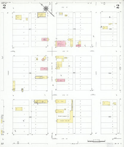 Sanborn Fire Insurance Map from Asherton, Dimmit County, Texas (1951), Sheet #0002 - Historic Sanborn Fire Insurance Map Print, vintage old map wall art, antique decor, genealogy gift, Texas Texas map