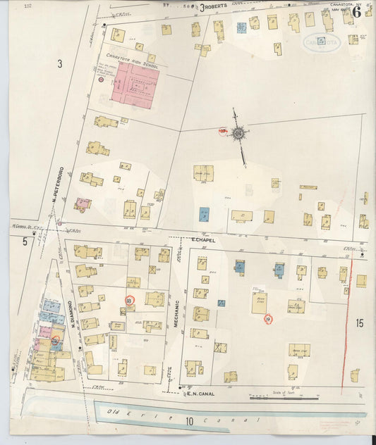 Sanborn Fire Insurance Map from Canastota, Madison County, New York (1959), Sheet #0006 - Historic Sanborn Fire Insurance Map Print, vintage old map wall art, antique decor, genealogy gift, New York New York map