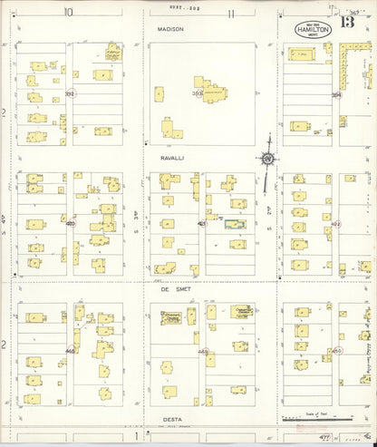 Sanborn Fire Insurance Map from Hamilton, Ravalli County, Montana (1944), Sheet #0013 - Complete Map Set gallery image, historic Sanborn map, vintage wall art, Montana Montana