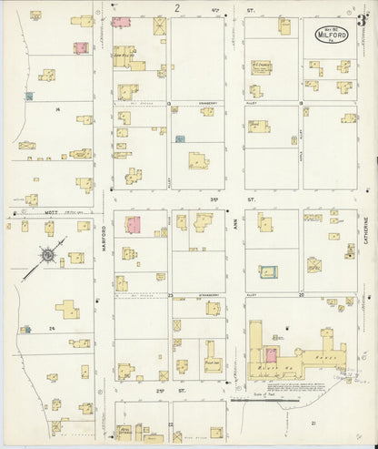 Sanborn Fire Insurance Map from Milford, Pike County, Pennsylvania (1912), Sheet #0003 - Complete Map Set gallery image, historic Sanborn map, vintage wall art, Pennsylvania Pennsylvania