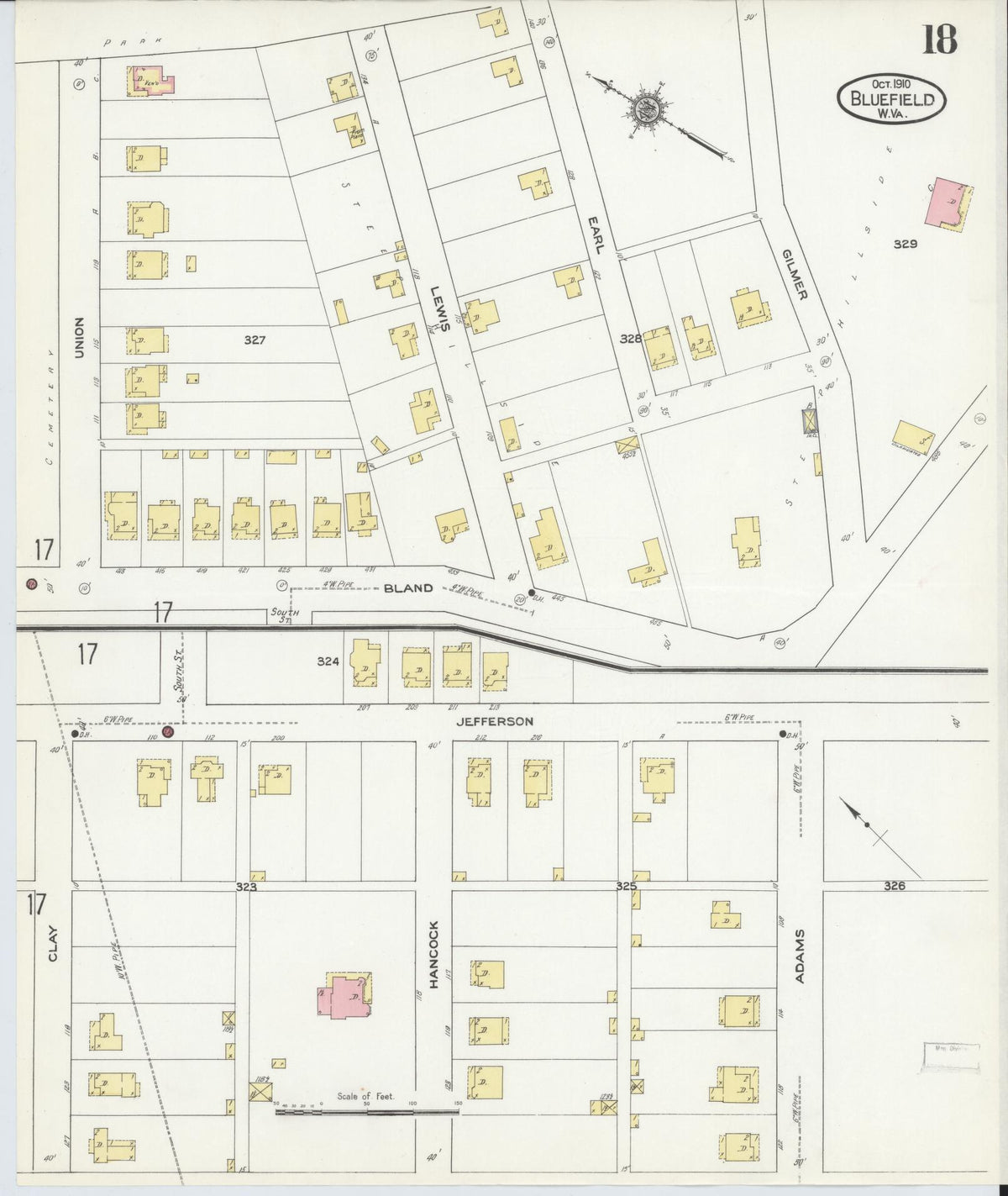 Sanborn Fire Insurance Map from Bluefield, Mercer County, West Virginia (1910), Sheet #0018