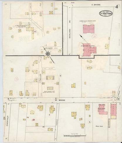 Sanborn Fire Insurance Map from Saint Matthews, Calhoun County, South Carolina (1935), Sheet #0004 - Complete Map Set gallery image, historic Sanborn map, vintage wall art, South Carolina South Carolina