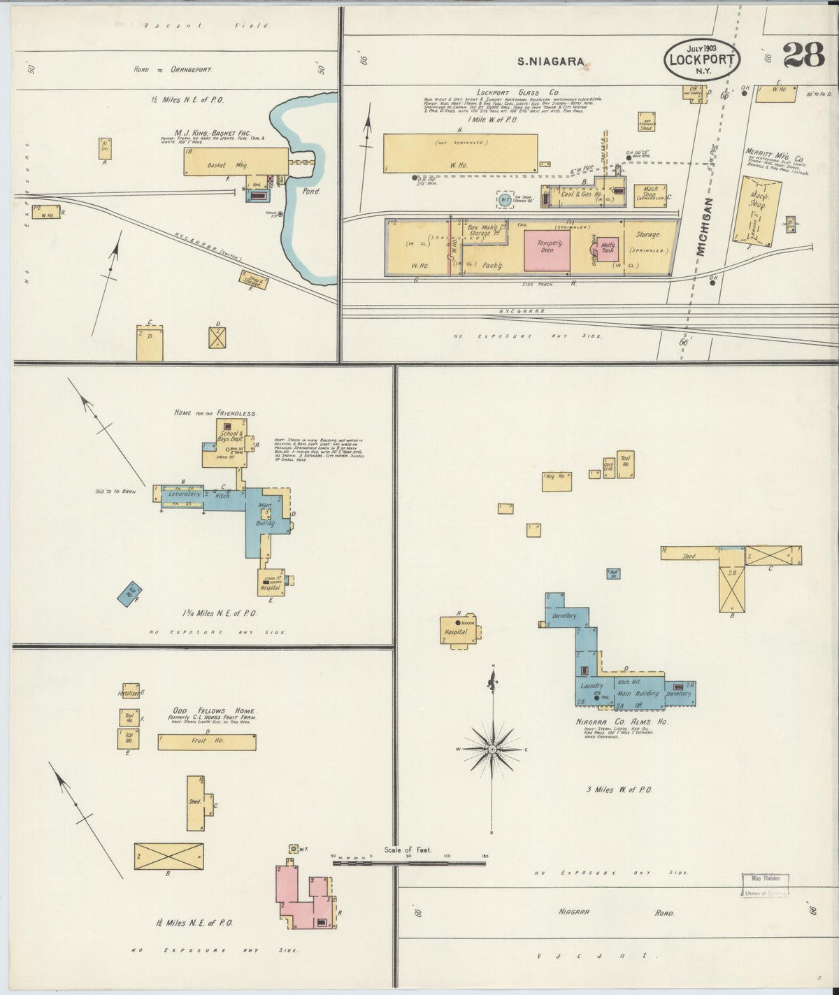 Sanborn Fire Insurance Map from Lockport, Niagara County, New York (1903), Sheet #0028 - Complete Map Set gallery image, historic Sanborn map, vintage wall art, New York New York