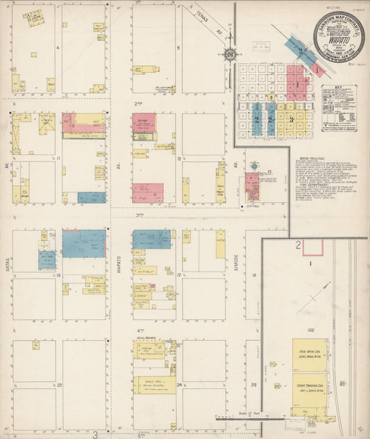Sanborn Fire Insurance Map from Wapato, Yakima County, Washington (1915), Sheet #0001 - Complete Map Set gallery image, historic Sanborn map, vintage wall art, Washington Washington