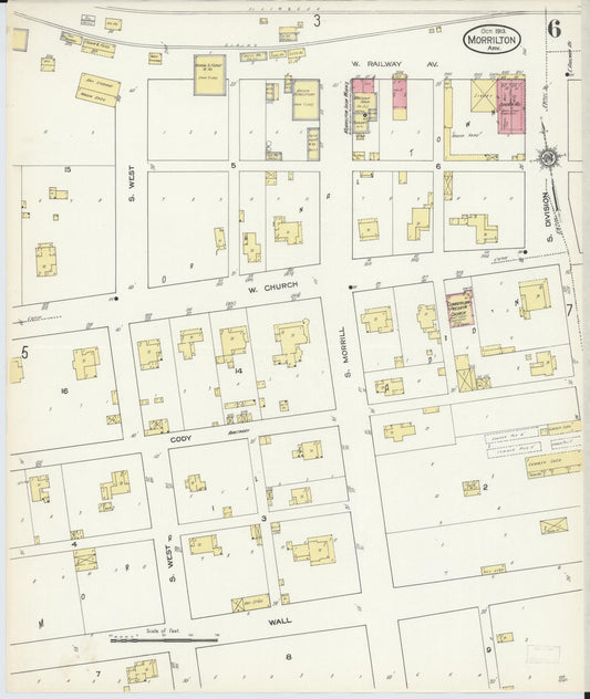 Sanborn Fire Insurance Map from Morrilton, Conway County, Arkansas (1913), Sheet #0006 - Historic Sanborn Fire Insurance Map Print, vintage old map wall art, antique decor, genealogy gift, Arkansas Arkansas map
