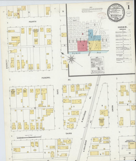 Sanborn Fire Insurance Map from Morgan City, Saint Mary Parish, Louisiana. (1899) – Historic Sanborn Fire Insurance Map Print