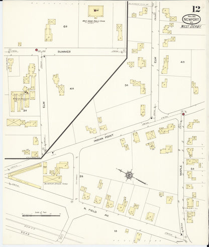 Sanborn Fire Insurance Map from Newport, Orleans County, Vermont (1913), Sheet #0012 - Complete Map Set gallery image, historic Sanborn map, vintage wall art, Vermont Vermont