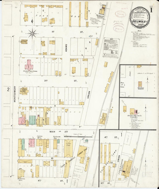 Sanborn Fire Insurance Map from Griswold, Cass County, Iowa (1899), Sheet #0001 - Historic Sanborn Fire Insurance Map Print