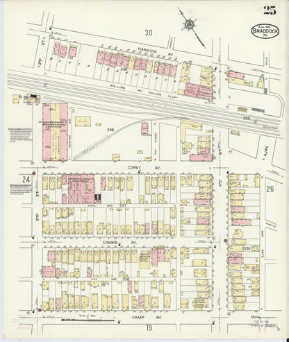 Sanborn Fire Insurance Map from Braddock, Allegheny County, Pennsylvania (1914), Sheet #0025 - Complete Map Set gallery image, historic Sanborn map, vintage wall art, Pennsylvania Pennsylvania