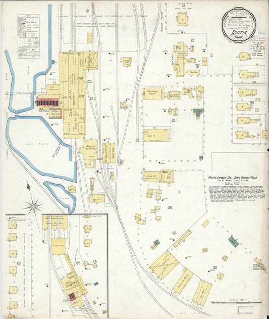 Sanborn Fire Insurance Map from Scotia, Humboldt County, California. (1900) – Historic Sanborn Fire Insurance Map Print
