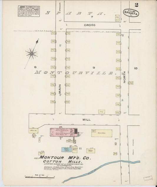 Sanborn Fire Insurance Map from Sparta, Hancock County, Georgia (1884), Sheet #0002 - Historic Sanborn Fire Insurance Map Print, vintage old map wall art, antique decor, genealogy gift, Georgia Georgia map