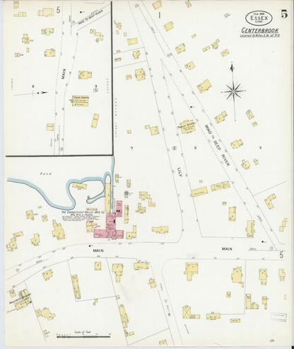 Sanborn Fire Insurance Map from Essex, Middlesex County, Connecticut (1908), Sheet #0005 - Complete Map Set gallery image, historic Sanborn map, vintage wall art, Connecticut Connecticut