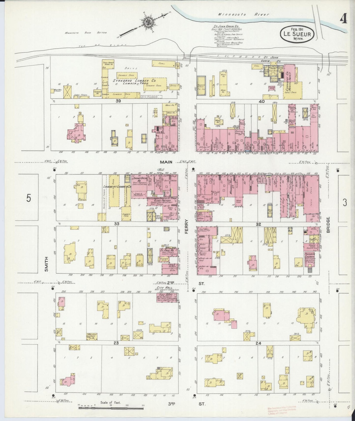Sanborn Fire Insurance Map from Le Sueur, Le Sueur County, Minnesota (1911), Sheet #0004 - Complete Map Set gallery image, historic Sanborn map, vintage wall art, Minnesota Minnesota