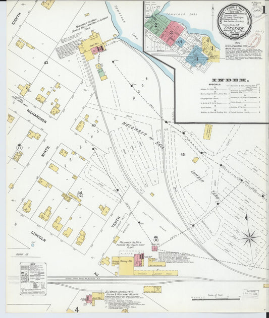 Sanborn Fire Insurance Map from Lakeview, Montcalm County, Michigan (1899), Sheet #0001 - Historic Sanborn Fire Insurance Map Print, vintage old map wall art, antique decor, genealogy gift, Michigan Michigan map