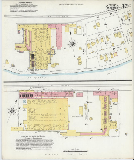 Sanborn Fire Insurance Map from Tarentum, Allegheny County, Pennsylvania (1902), Sheet #0017 - Historic Sanborn Fire Insurance Map Print, vintage old map wall art, antique decor, genealogy gift, Pennsylvania Pennsylvania map