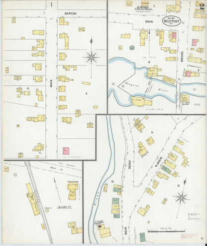 Sanborn Fire Insurance Map from Westport, Essex County, New York (1901), Sheet #0002 - Complete Map Set gallery image, historic Sanborn map, vintage wall art, New York New York