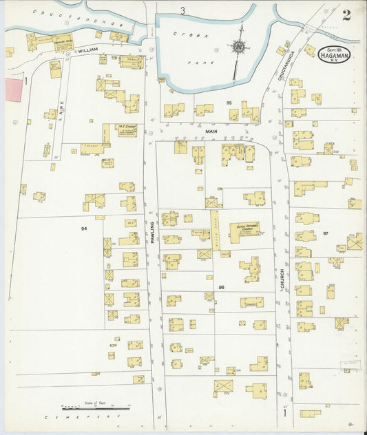 Sanborn Fire Insurance Map from Hagaman, Montgomery County, New York (1911), Sheet #0002 - Historic Sanborn Fire Insurance Map Print, vintage old map wall art, antique decor, genealogy gift, New York New York map