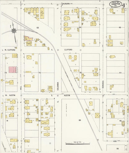 Sanborn Fire Insurance Map from Sumpter, Baker County, Oregon (1911), Sheet #0004 - Complete Map Set gallery image, historic Sanborn map, vintage wall art, Oregon Oregon