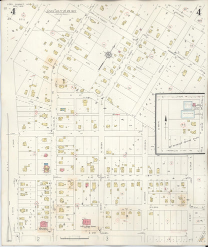 Sanborn Fire Insurance Map from Lee's Summit, Jackson County, Missouri (1945), Sheet #0004 - Complete Map Set gallery image, historic Sanborn map, vintage wall art, Missouri Missouri
