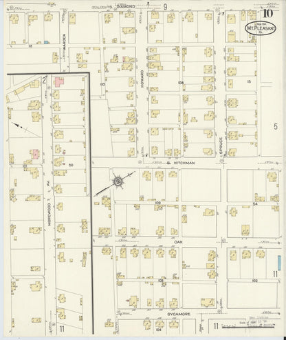 Sanborn Fire Insurance Map from Mount Pleasant, Westmoreland County, Pennsylvania (1914), Sheet #0010 - Complete Map Set gallery image, historic Sanborn map, vintage wall art, Pennsylvania Pennsylvania