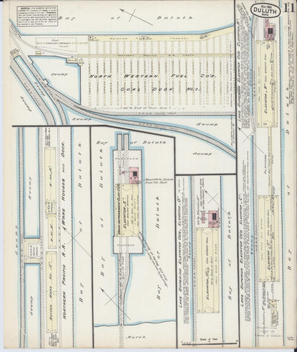 Sanborn Fire Insurance Map from Duluth, Saint Louis County, Minnesota (1884), Sheet #0011 - Historic Sanborn Fire Insurance Map Print, vintage old map wall art, antique decor, genealogy gift, Minnesota Minnesota map