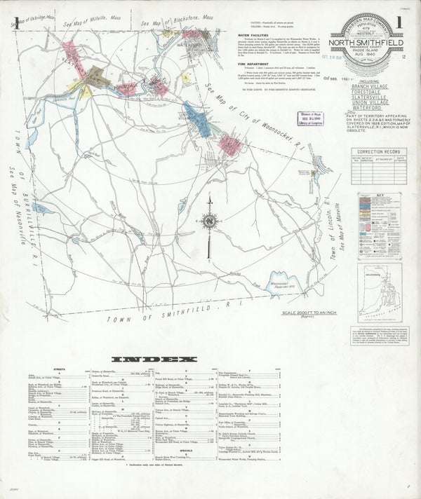 Sanborn Fire Insurance Map from North Smithfield, Providence County ...