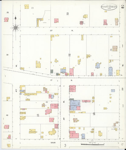 Sanborn Fire Insurance Map from Pleasant Grove, Utah County, Utah (1907), Sheet #0002 - Complete Map Set gallery image, historic Sanborn map, vintage wall art, Pleasant Grove Utah