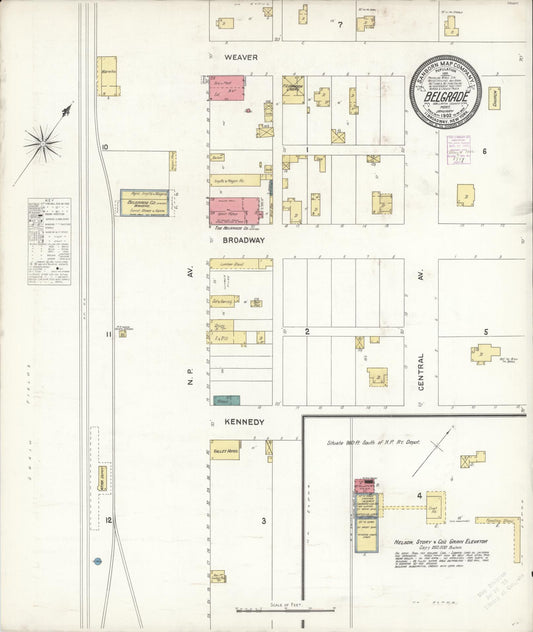 Sanborn Fire Insurance Map from Belgrade, Gallatin County, Montana (1902), Sheet #0001 - Historic Sanborn Fire Insurance Map Print, vintage old map wall art, antique decor, genealogy gift, Montana Montana map