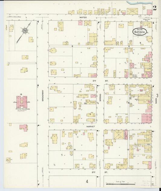 Sanborn Fire Insurance Map from Batavia, Clermont County, Ohio (1911), Sheet #0002 - Historic Sanborn Fire Insurance Map Print, vintage old map wall art, antique decor, genealogy gift, Ohio Ohio map