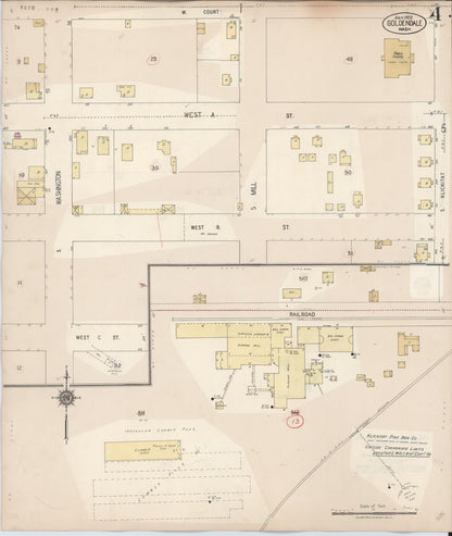 Sanborn Fire Insurance Map from Goldendale, Klickitat County, Washington (1941), Sheet #0004 - Complete Map Set gallery image, historic Sanborn map, vintage wall art, Washington Washington