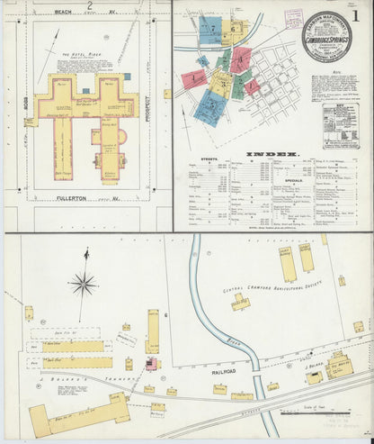 Sanborn Fire Insurance Map from Cambridge Springs, Crawford County, Pennsylvania (1904), Sheet #0001 - Complete Map Set gallery image, historic Sanborn map, vintage wall art, Pennsylvania Pennsylvania