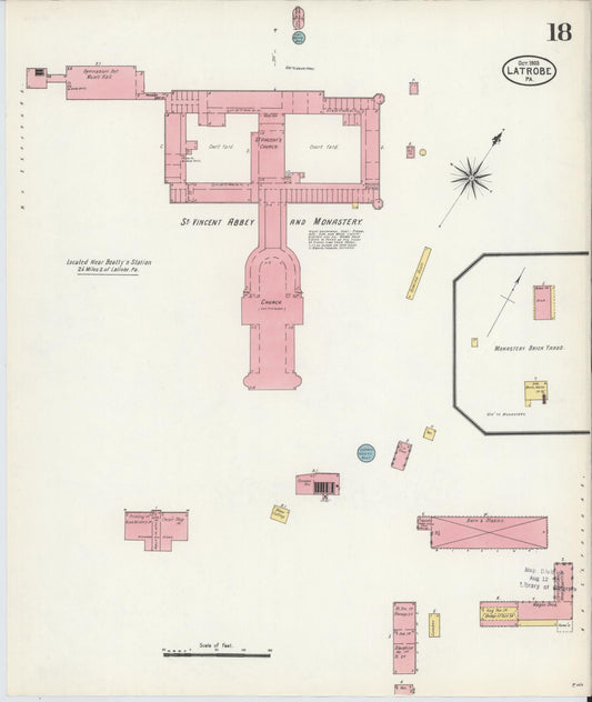 Sanborn Fire Insurance Map from Latrobe, Westmoreland County, Pennsylvania (1903), Sheet #0018 - Historic Sanborn Fire Insurance Map Print, vintage old map wall art, antique decor, genealogy gift, Pennsylvania Pennsylvania map