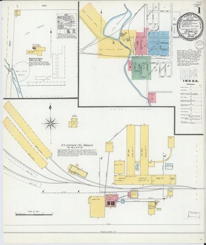 Sanborn Fire Insurance Map from Stanley, Chippewa County, Wisconsin (1900), Sheet #0001 - Complete Map Set gallery image, historic Sanborn map, vintage wall art, Wisconsin Wisconsin