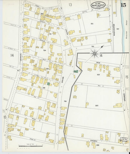 Sanborn Fire Insurance Map from Nantucket, Nantucket County, Massachusetts (1904), Sheet #0015 - Complete Map Set gallery image, historic Sanborn map, vintage wall art, Massachusetts Massachusetts