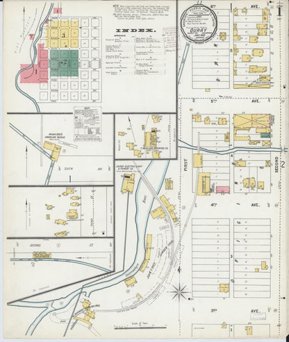 Sanborn Fire Insurance Map from Ouray, Ouray County, Colorado (1900), Sheet #0001 - Complete Map Set gallery image, historic Sanborn map, vintage wall art, Colorado Colorado