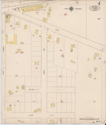 Sanborn Fire Insurance Map from Mount Angel, Marion County, Oregon (1931), Sheet #0004 - Complete Map Set gallery image, historic Sanborn map, vintage wall art, Oregon Oregon